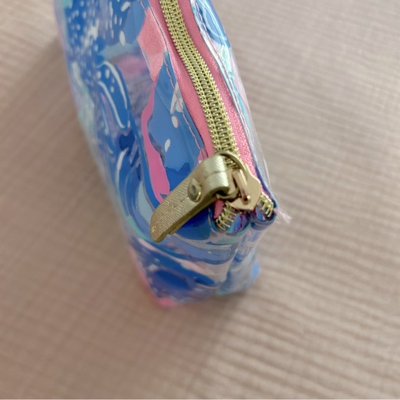 🌴Lilly Pulitzer🌴 Clear Travel Makeup Bag in Celestial Blue Seek and Sea 🌊 - Picture 5 of 10